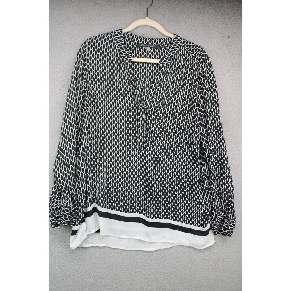 Rose & Olive Silky Long Sleeve Tunic Top-Size Large